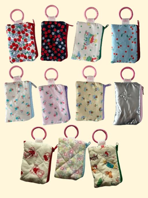 오해피 미니 지퍼 키링 파우치