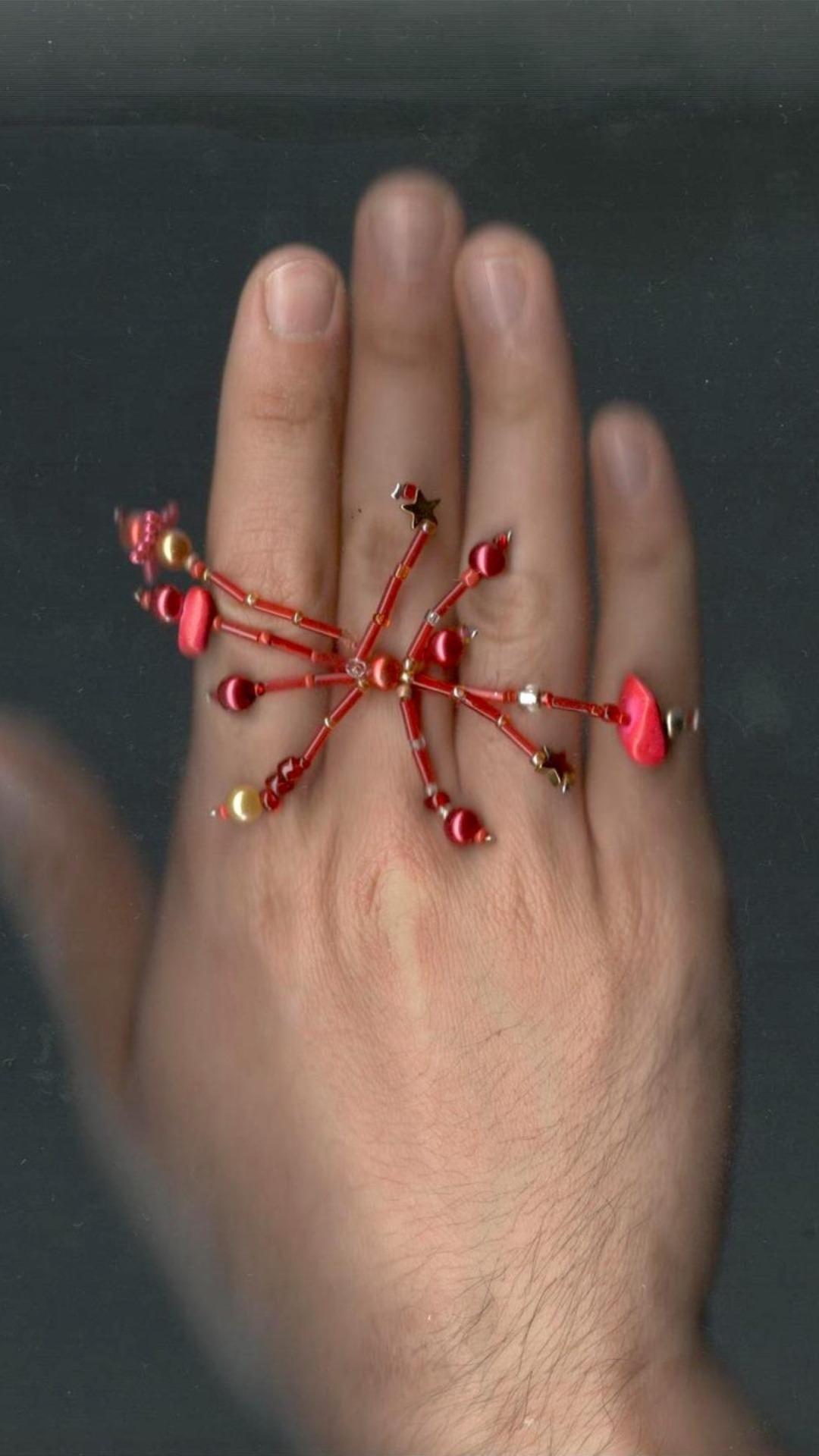[jewelry.kwak] Red gold spider ring