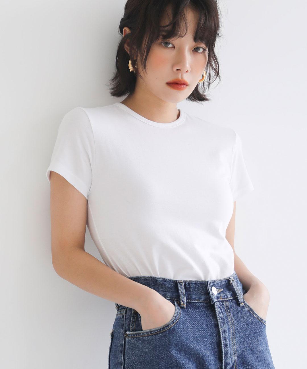 쫀쫀 슬림 반팔티