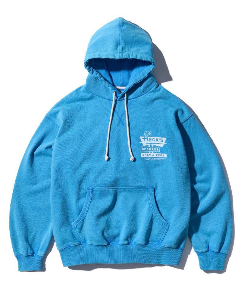 AECA RECORD SHOP SWEAT HOODIE-SUNFADE BLUE