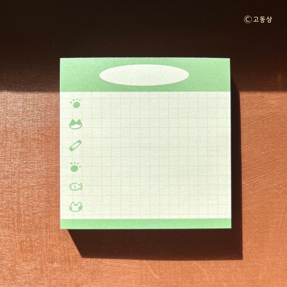 [정사각 메모지] 냥체크리스트