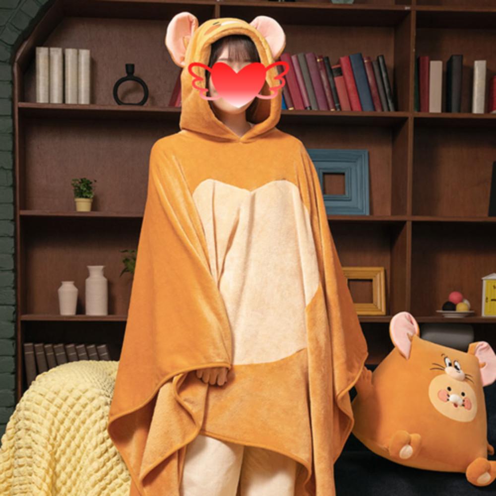 카카오프렌즈 톰과제리 에디션 제리 춘식이 망토 담요 한정판 무릎담요 집콕 홈웨어