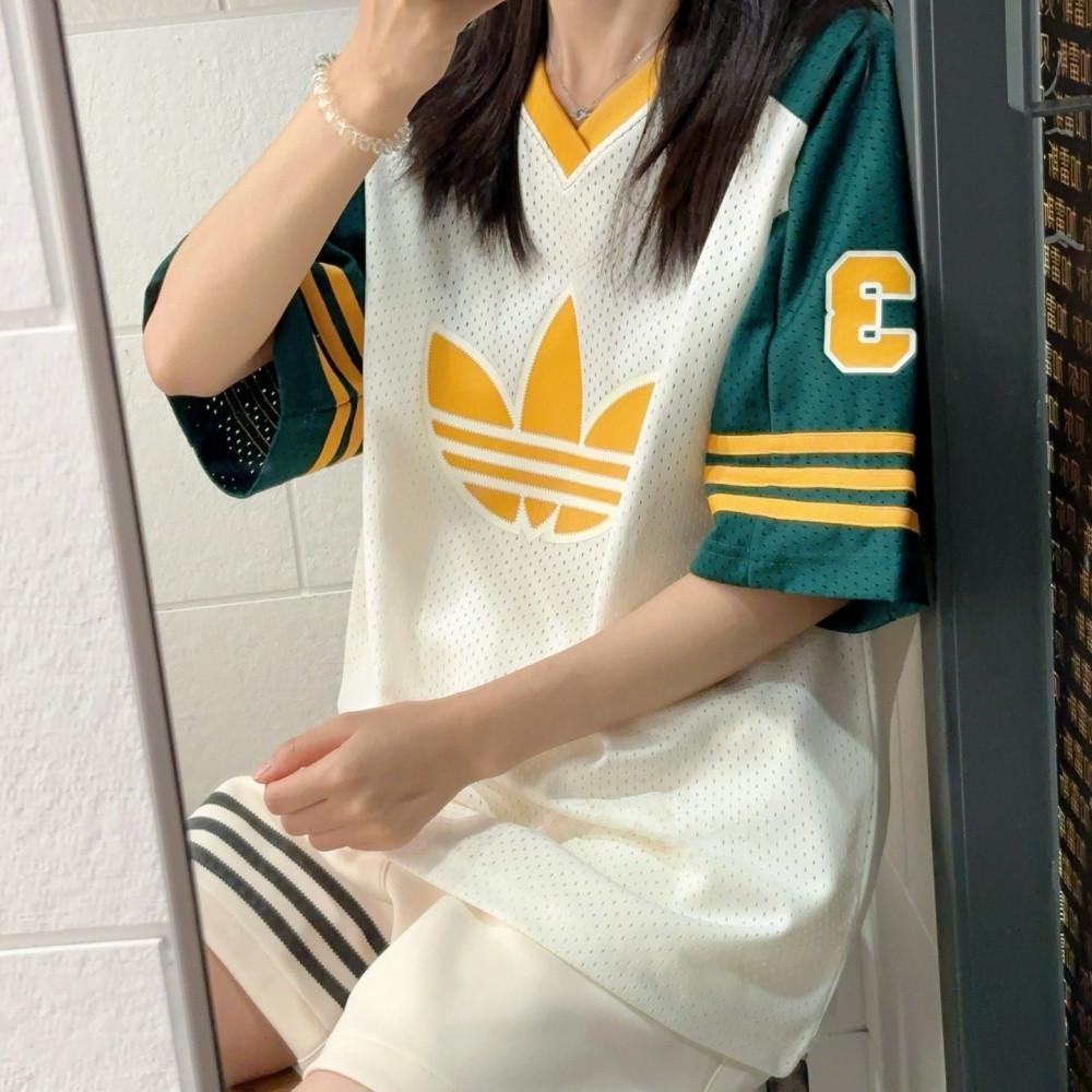 아디다스 오리지널스 럭비 스포츠 반팔 메쉬 져지 옐로우