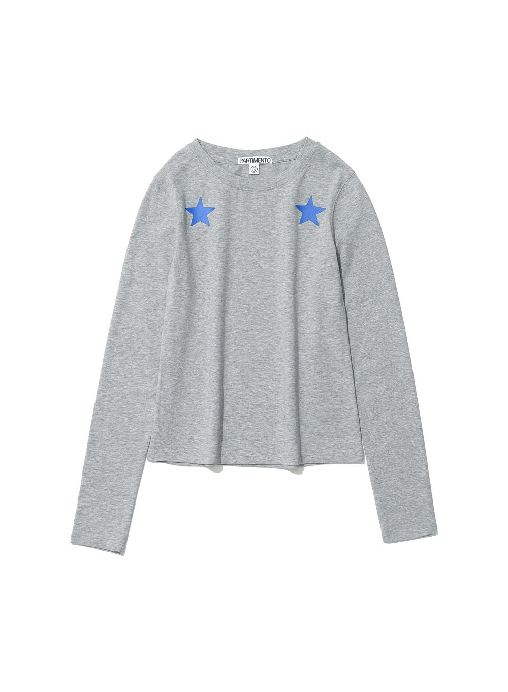 [WOMEN] AMORE 93 PRINTED LONG SLEEVE TEE_MELANGE