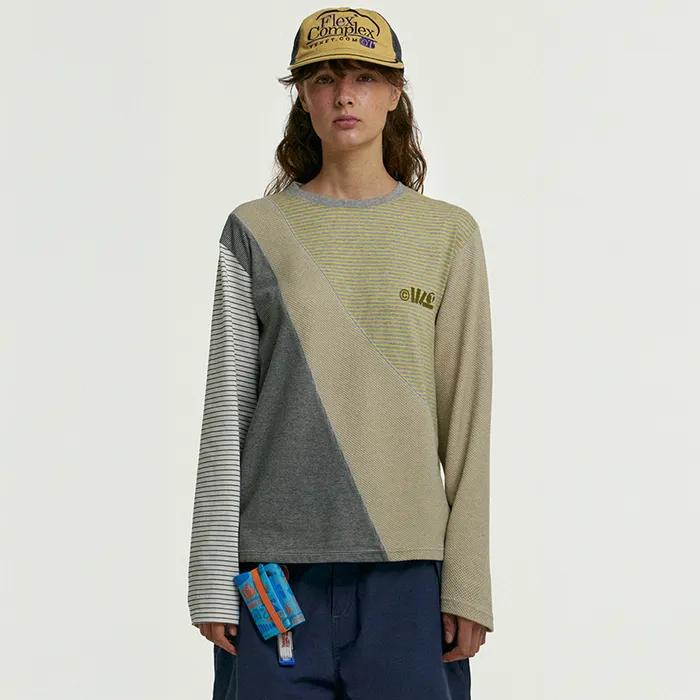 Snarp Block L/S Tee Beige