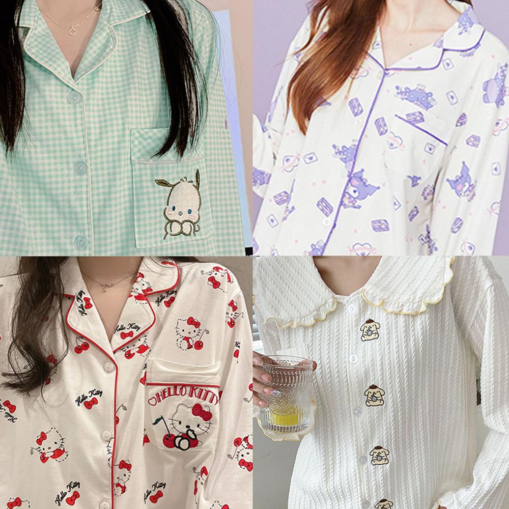 [1+1] 2022 신상 산리오 긴팔 긴바지 파자마 쿠로미 마멜 시나모롤 포차코 우정잠옷