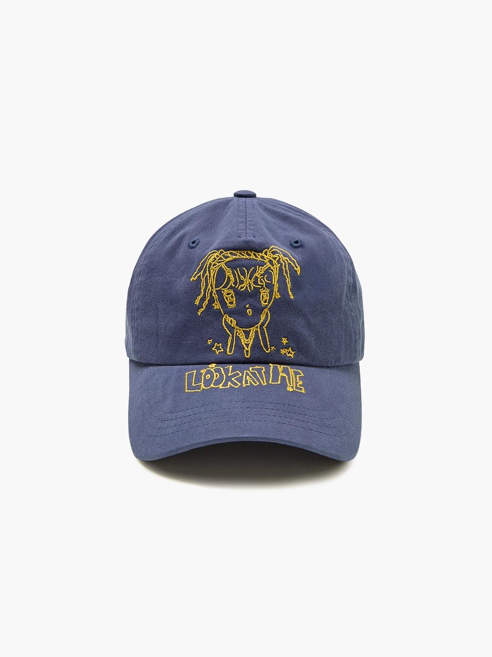 LOOK AT ME WASHED BALLCAP_deep blue