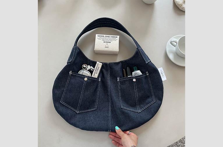 [oyo] bold strap bag_denim blue