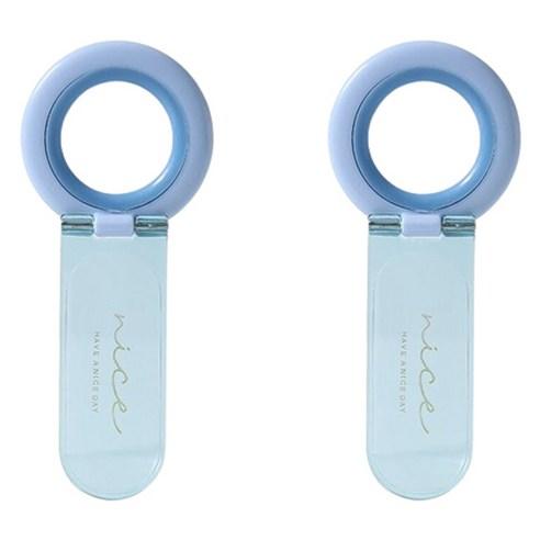 블럭마트 변기 뚜껑 커버 손잡이 TYPE1 2p, 블루, 2개