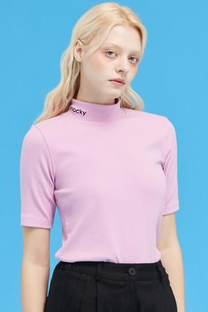 Basic logo half neck T-shirt