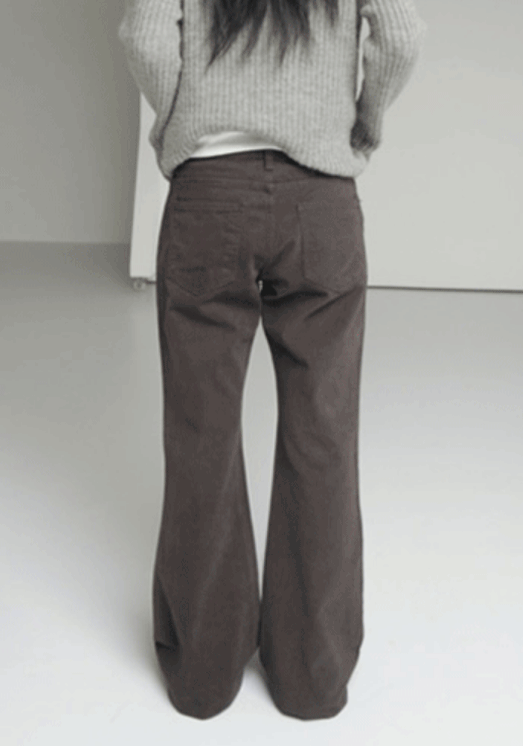 에프터먼데이 warm boots-cut cotton pants (3c)