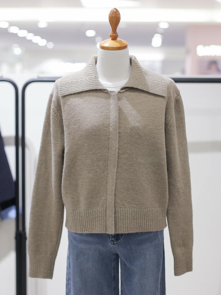 데일리 카라 니트 집업 가디건 CID-PJ005WA