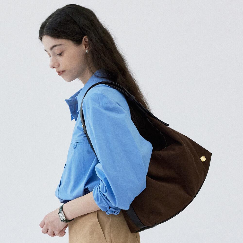 Suede Daily Hobo Bag _Royal Brown