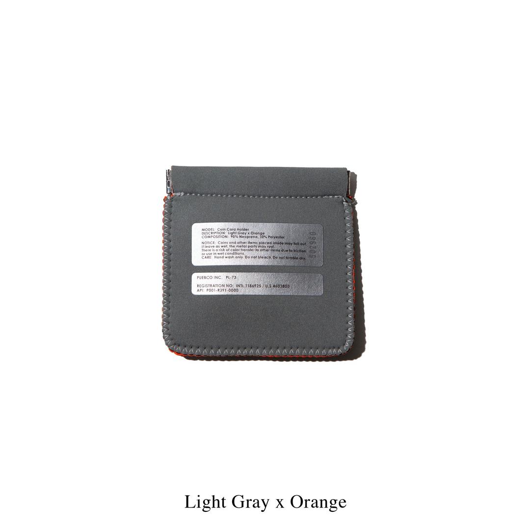 COIN CARD HOLDER - Light Gray x Orange