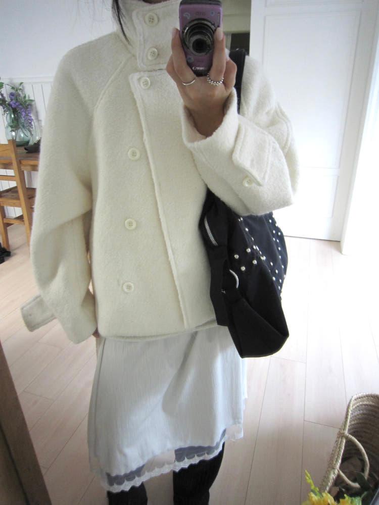 하이넥 더블 숏코트(2color)