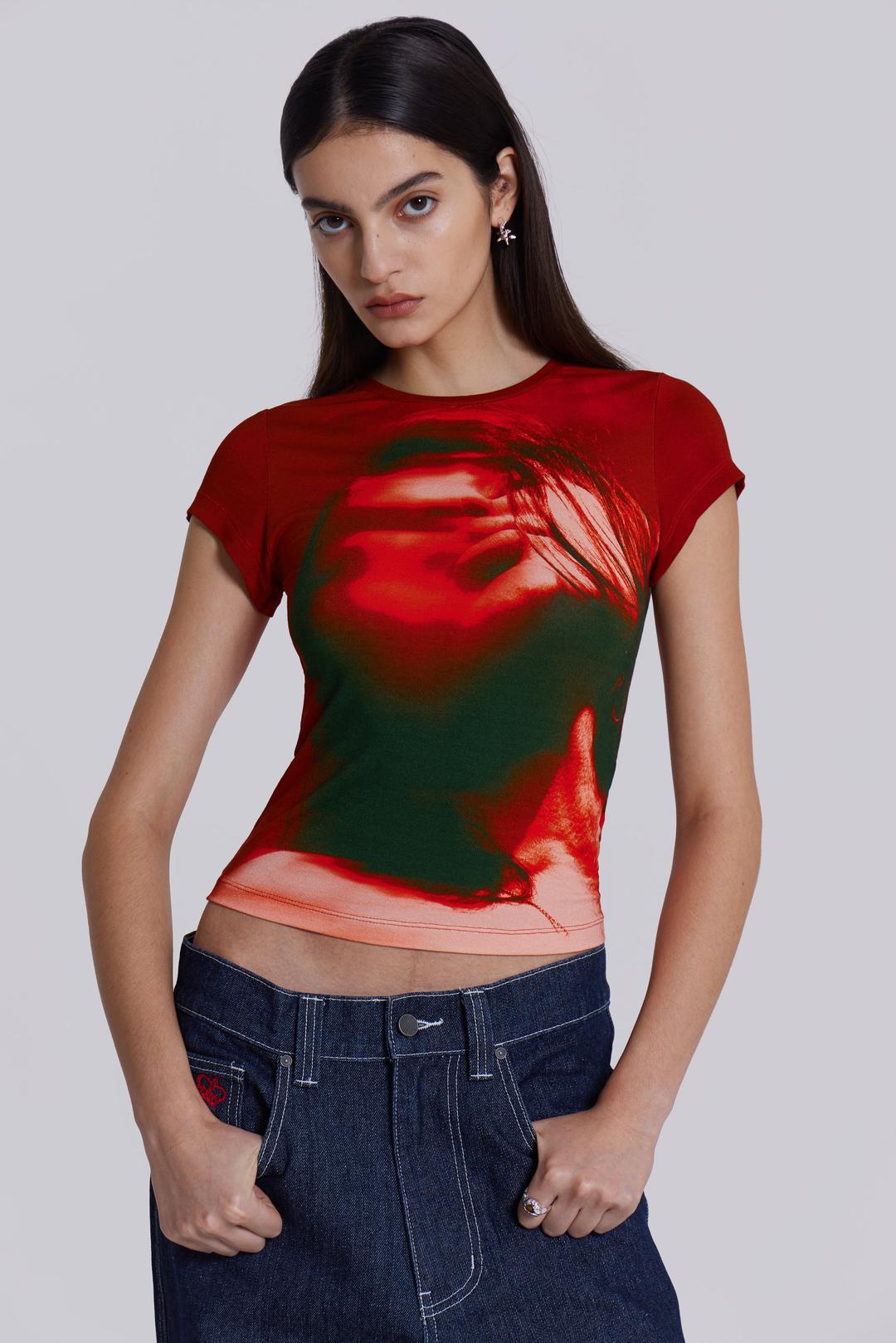 Rhapsody Baby Tee - UK 4 / Red