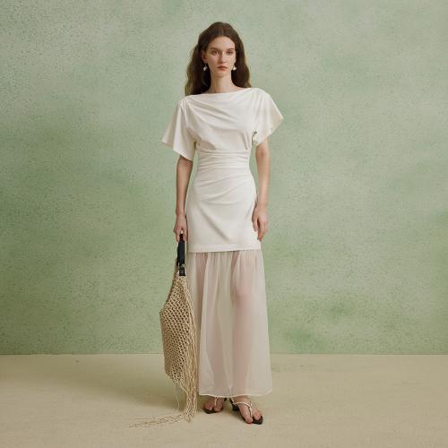 YY_Sense stitched mesh dress