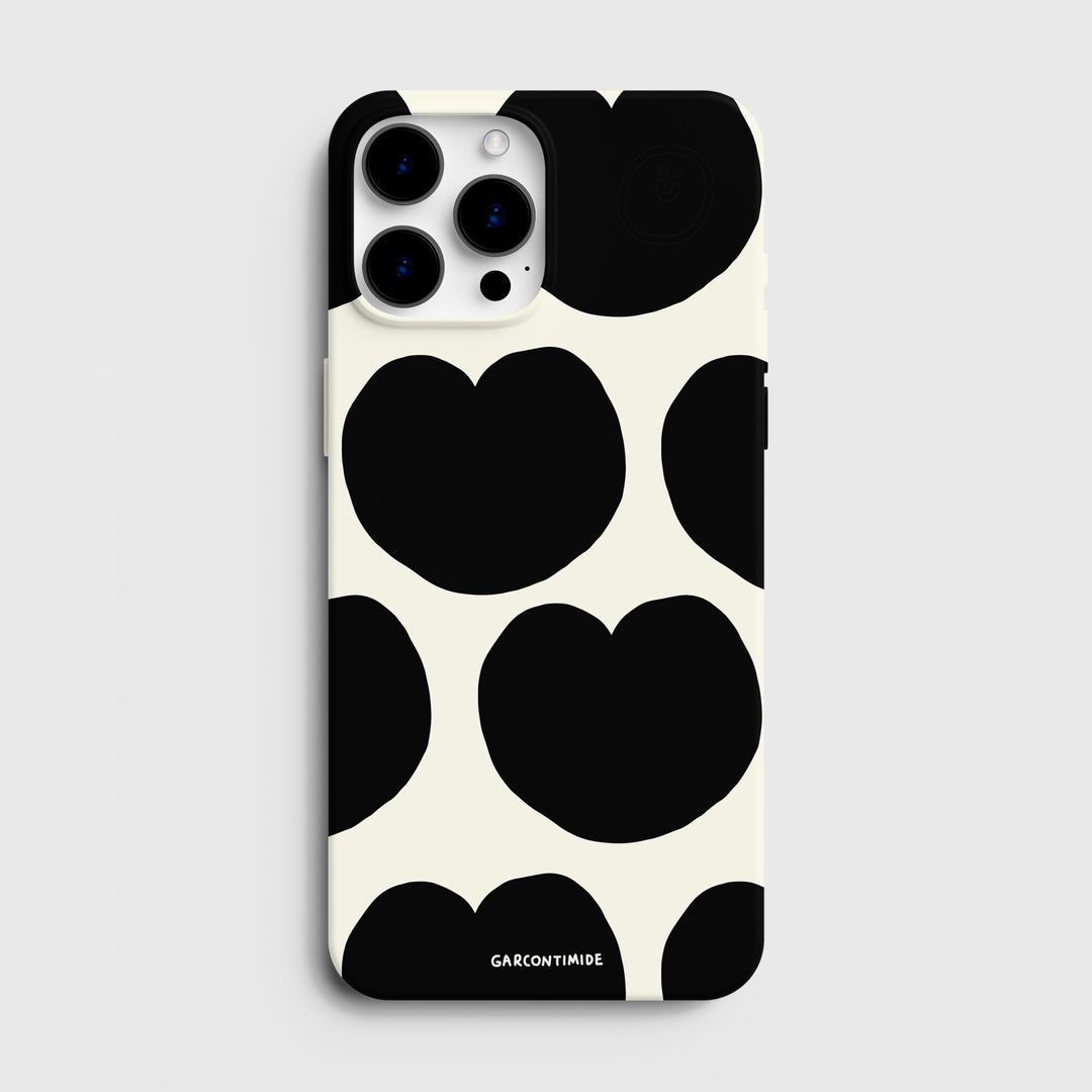 하트패턴 블랙 하드케이스