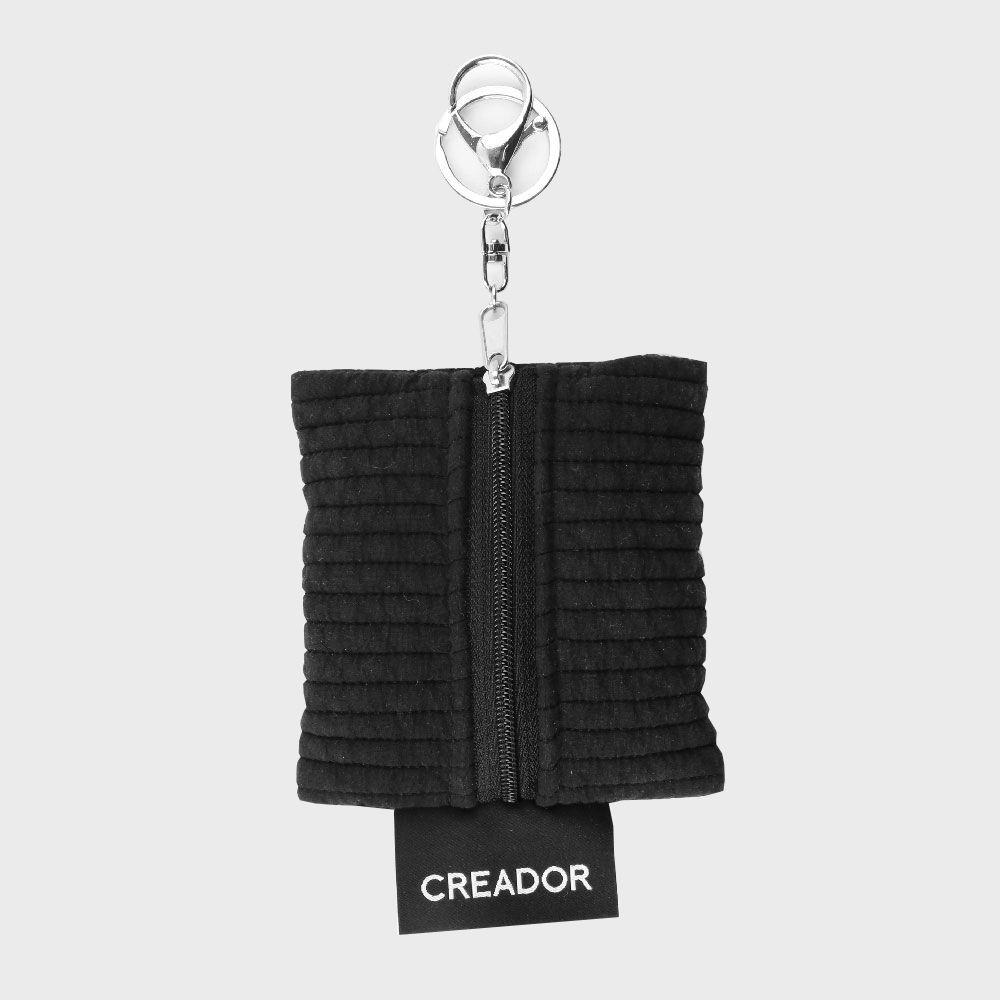 quilting mini square zipper pouch keyring