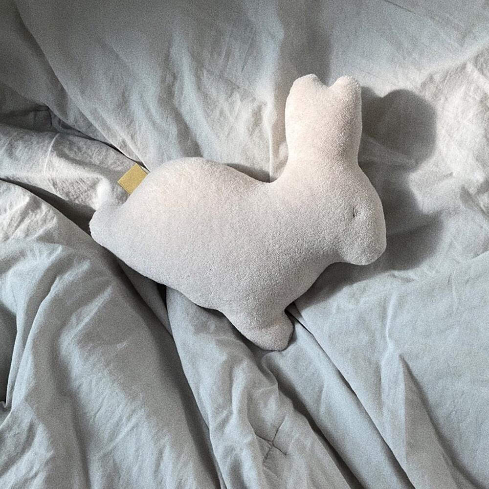 Mini Rabbit Cushion Cushion_Fog White