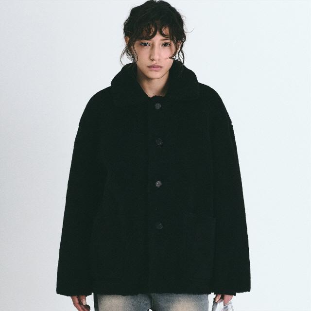 REVERSIBLE PREMIUM ECO FUR MUSTANG_BLACK