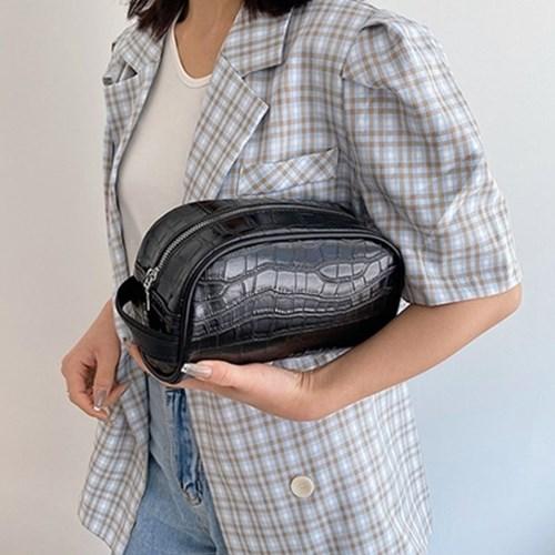 크랙 레더 파우치 데일리 화장품 멀티파우치