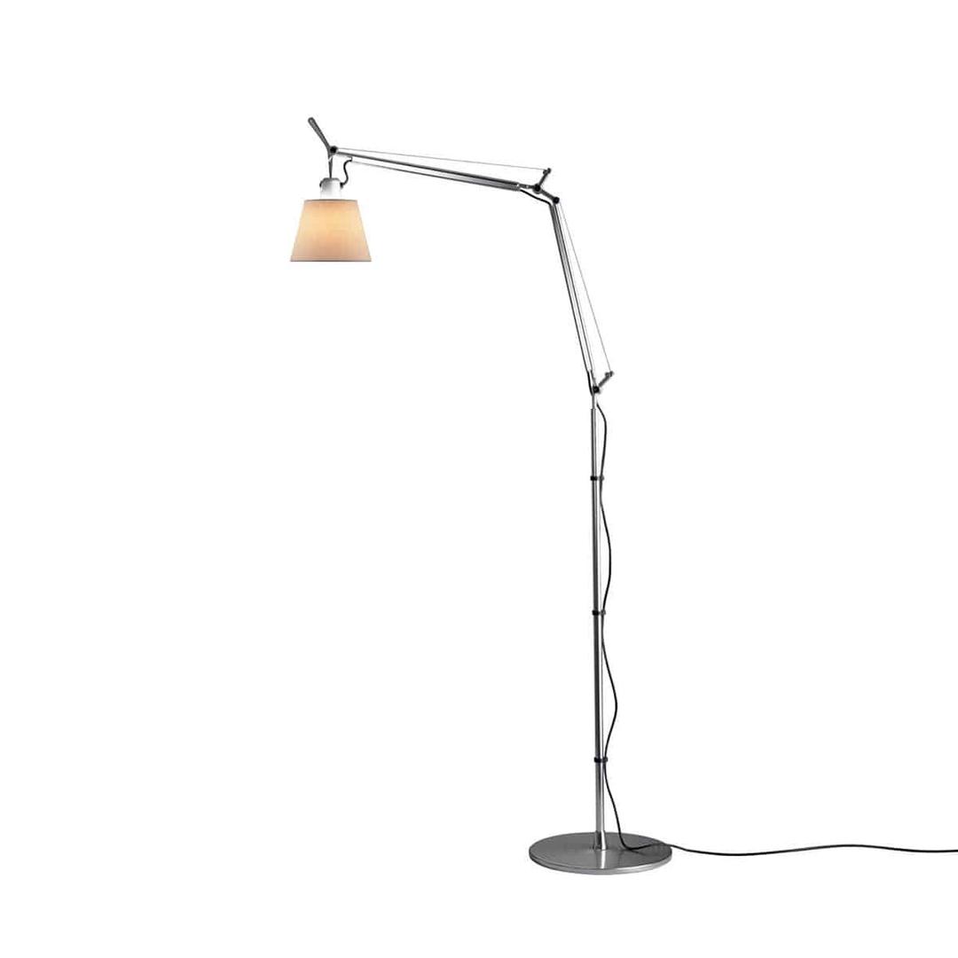 Tolomeo Basculante Floor Lamp Parchment-Aluminum