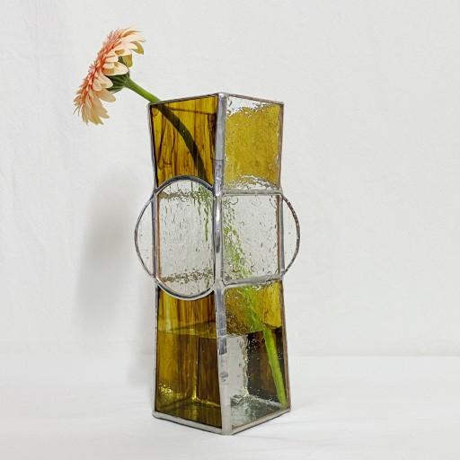 💐 원형 날개 포인트 스테인드글라스 화병