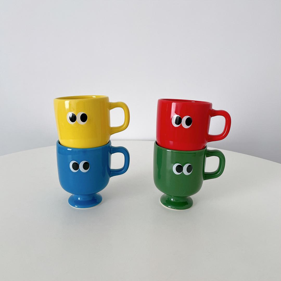[2+1 이벤트] Colorful Big Eyes Mug 귀여운 빅아이즈 컬러풀 머그