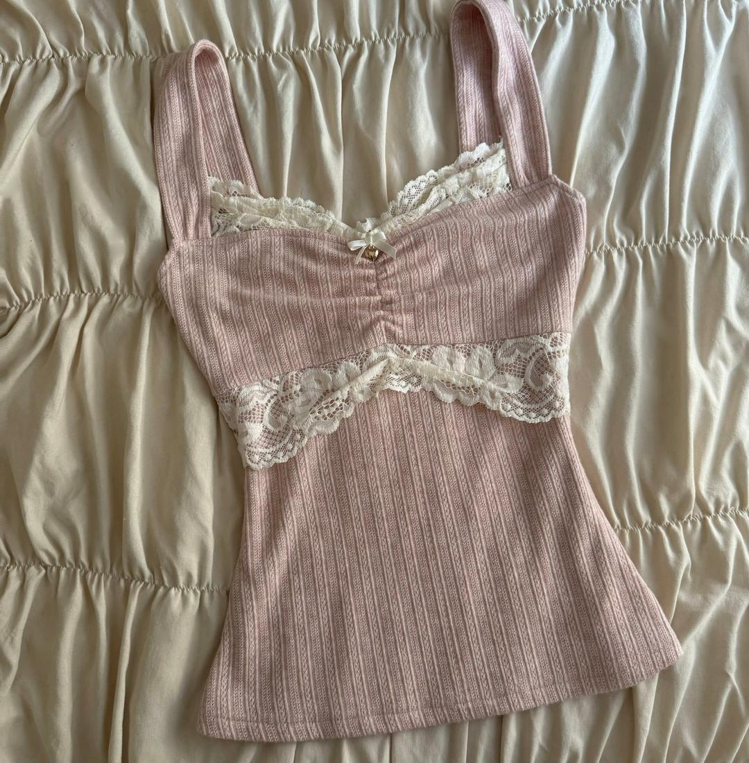 Baby Pink Lacey Top