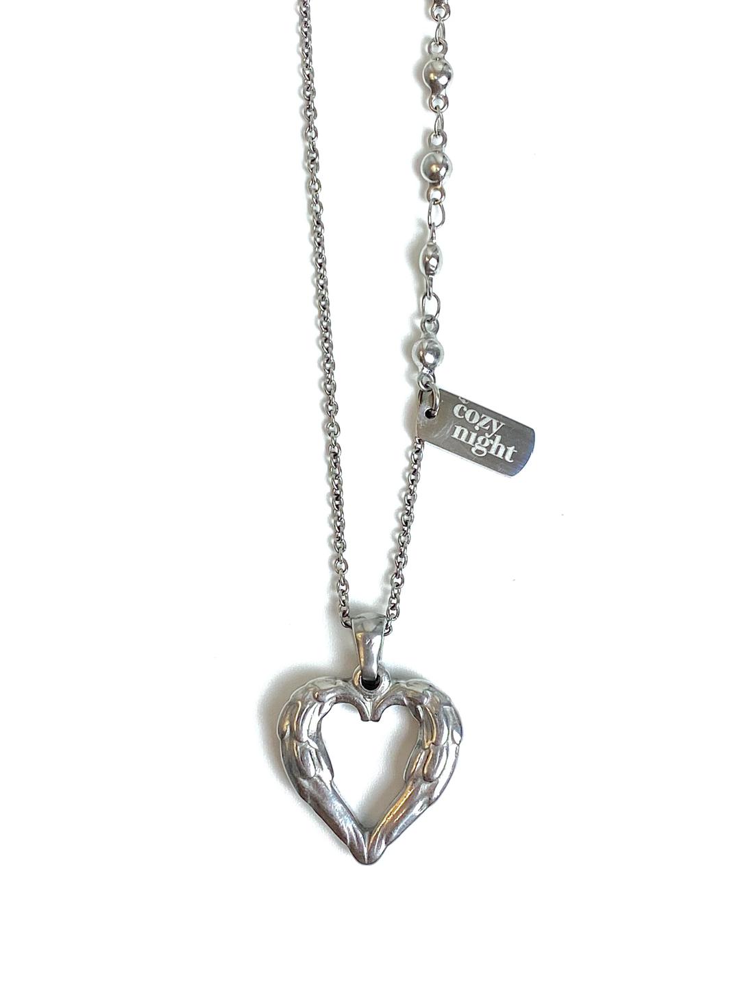 [C.Z.N.T] angel heart half chain necklace