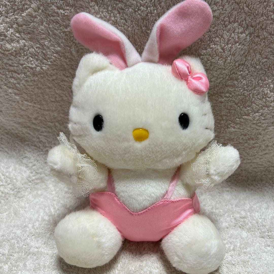 ハローキティ　バニーガール　うさぎ　ぬいぐるみ　レトロ