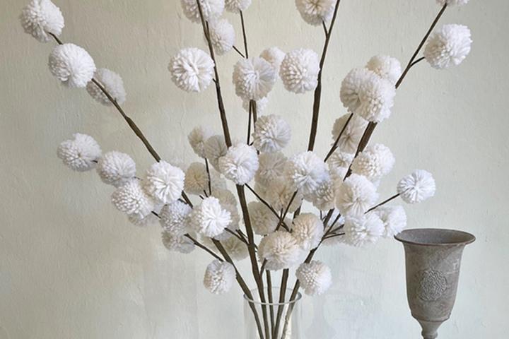 겨울꽃 스노우벨 조화 가지