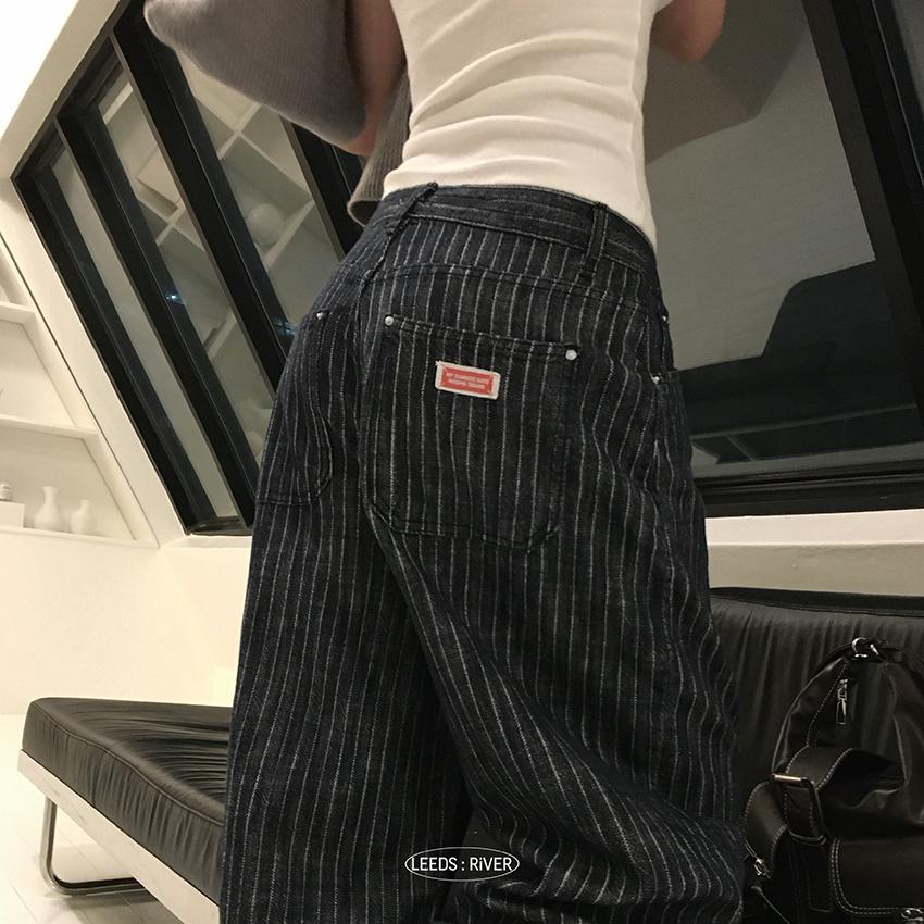 [red patch] 스트라이프 패치 데님 (1color)