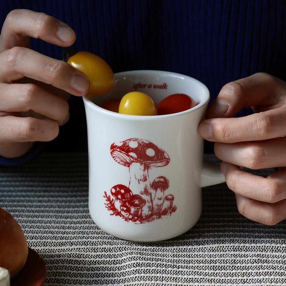 allgray mug _ After a walk _ mushroom 머쉬룸 버섯 머그 집들이 선물