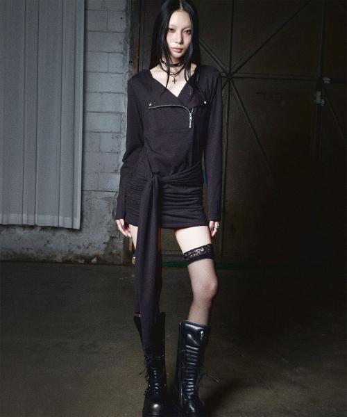 Moto Drape Tee OPS (BLACK)