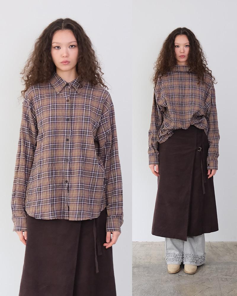 Crinkle Check Reversible Shirt