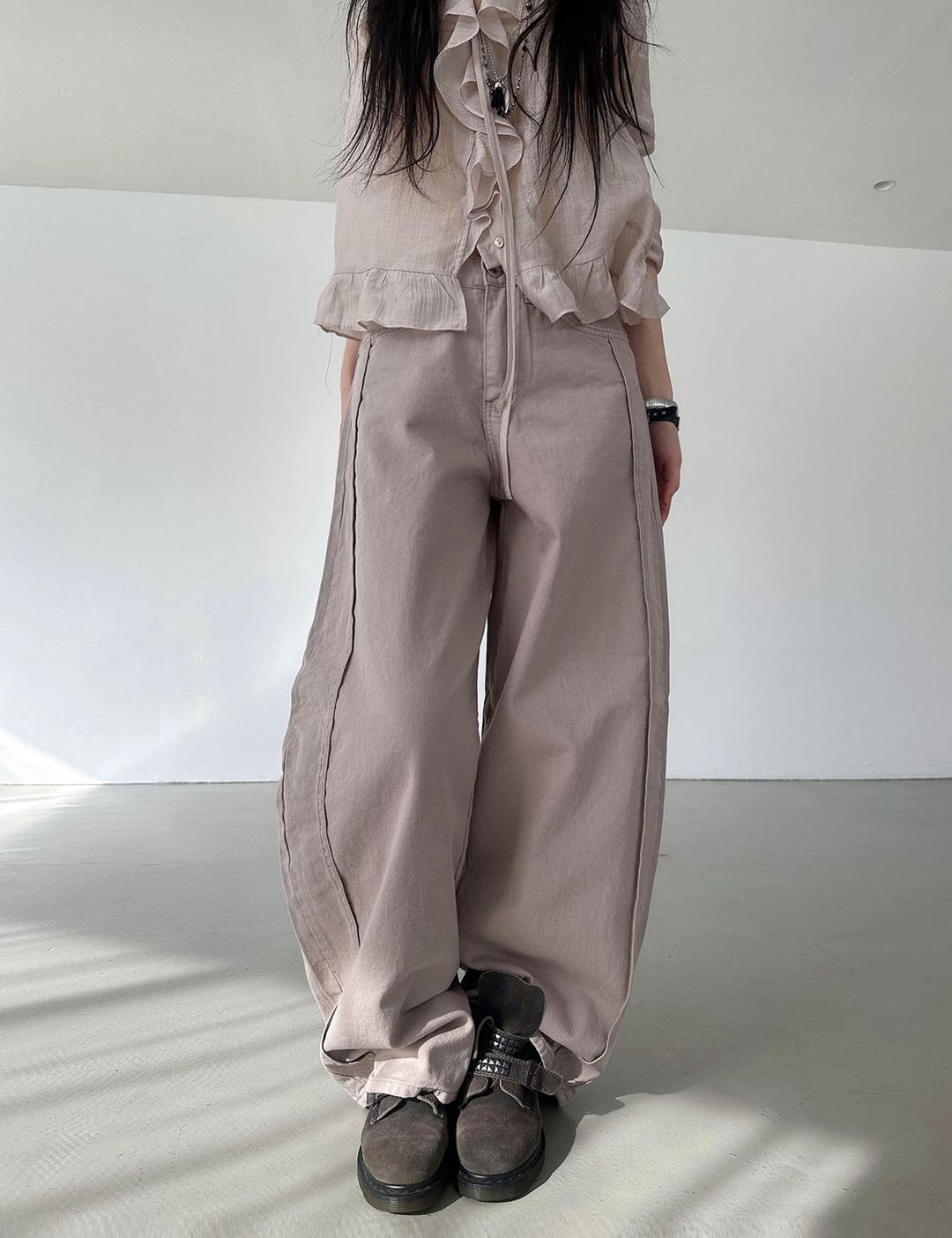 이너뮤트 curved cut-out pants (4color)