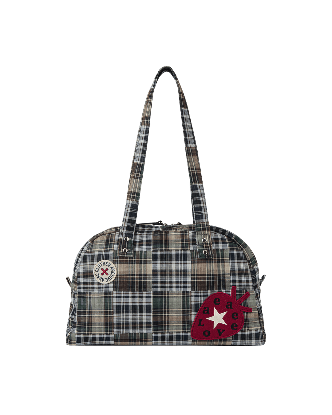 EMBROIDERY TOTE BAG [MIXED CHECK]