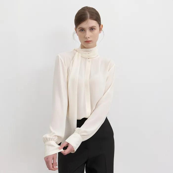 2way Tie Blouse / Ivory(3color)