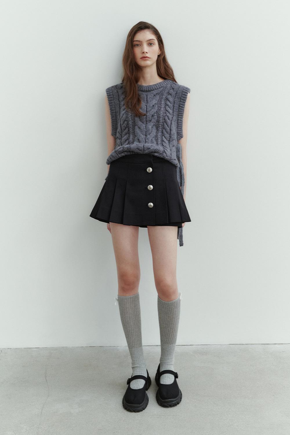 SILVER SNAP CULOTTE PANTS_TT3W404BK