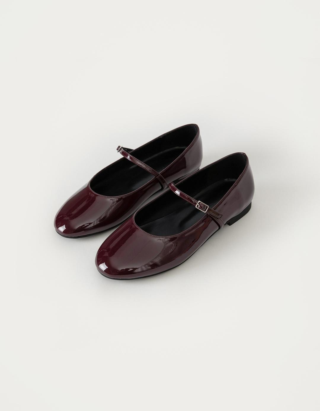 [Preview] 9월 중순 출고 Glee Flat Shoes - Burgundy