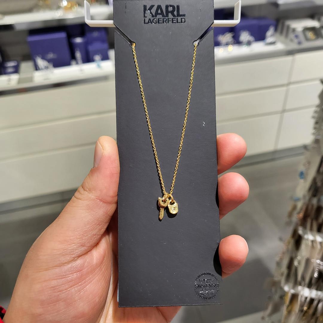 스와로브스키 X 칼라거펠트 미니 락 앤 키 목걸이 5644221
