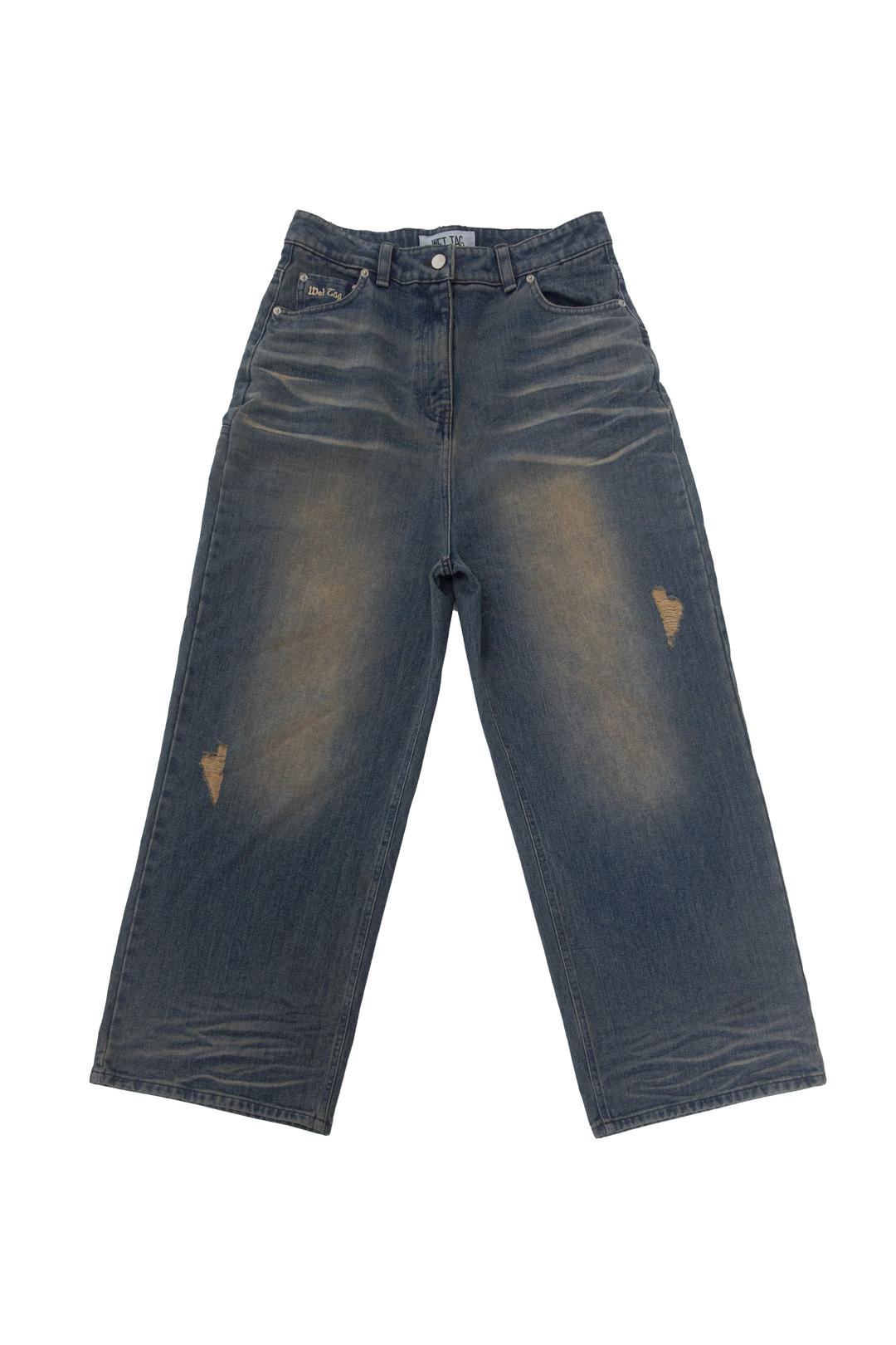 Vintage Washed Wide Denim Pants