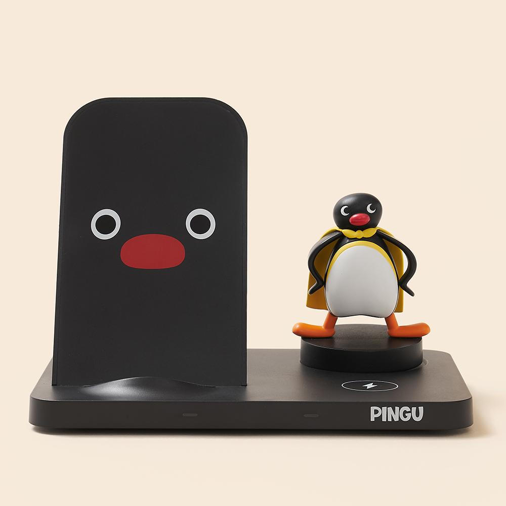 [단독/특가,캐릭터,무선충전기,거치대,인테리어 소품]핑구 캐릭터 듀얼 고속 무선충전 거치대 집들이 신혼선물