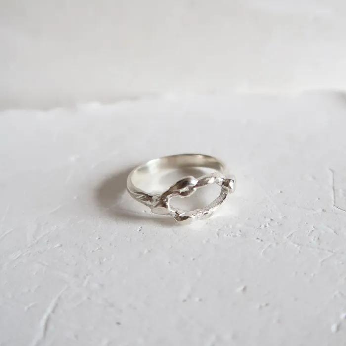 Curve leaf ring [silver]