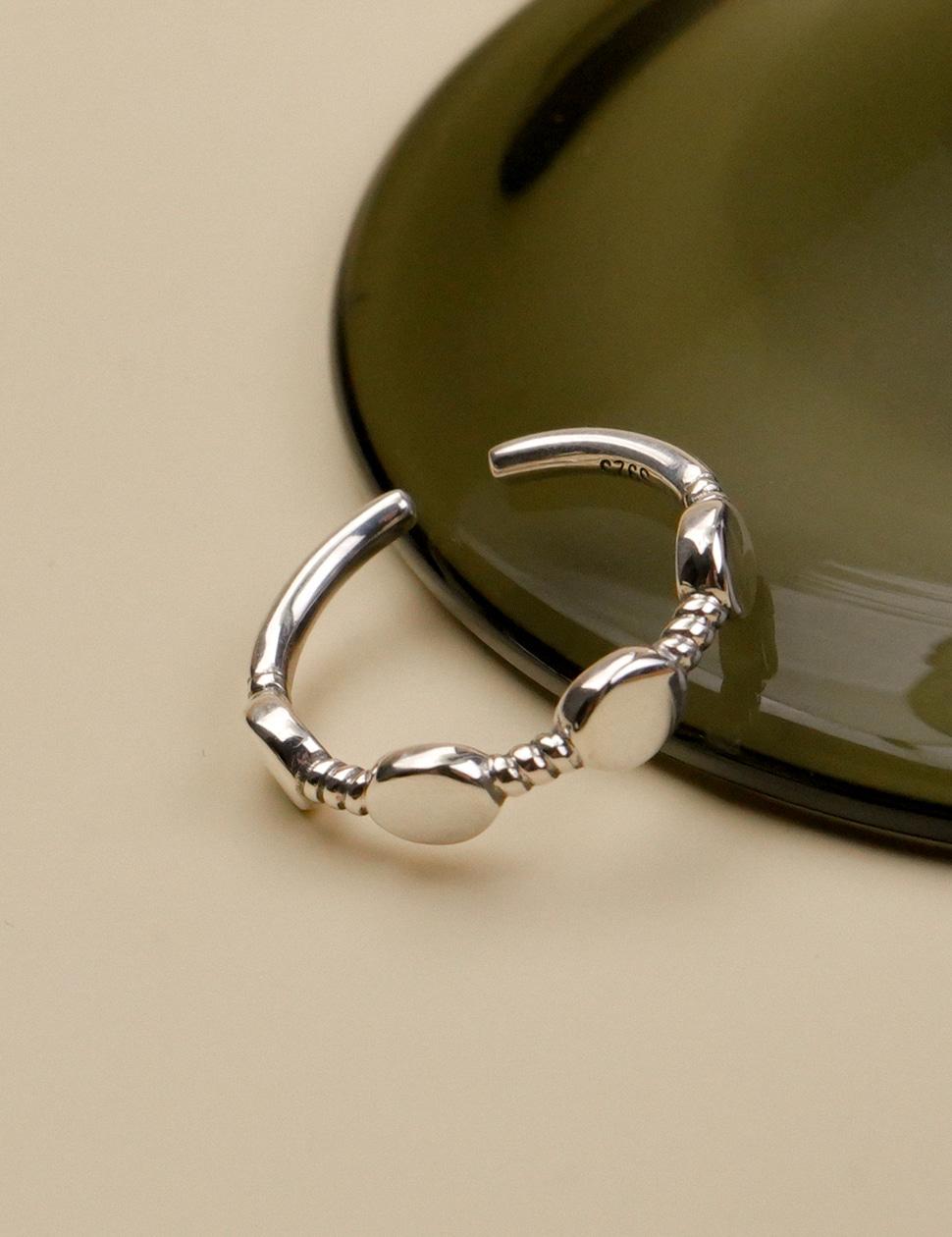 실버 925 라운드 카엘라 프리사이즈 애끼 은 반지 베네노