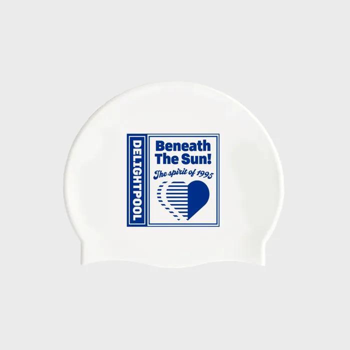 Sunset Heart Swim Cap - Navy
