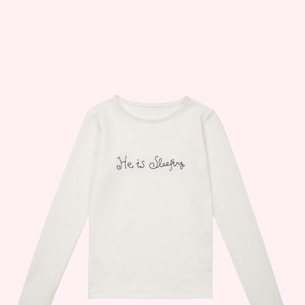 He is sleeping tee shirt (White)