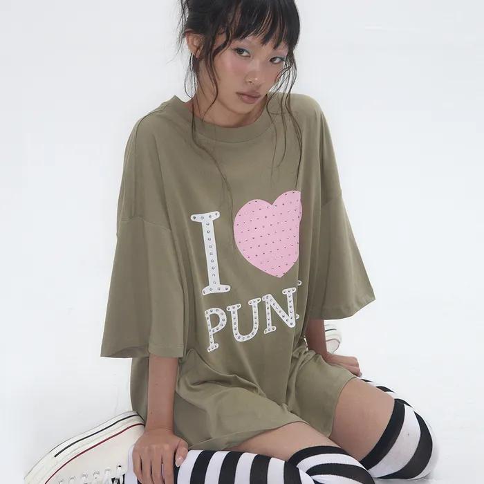 Punk Lovers T Shirt Khaki